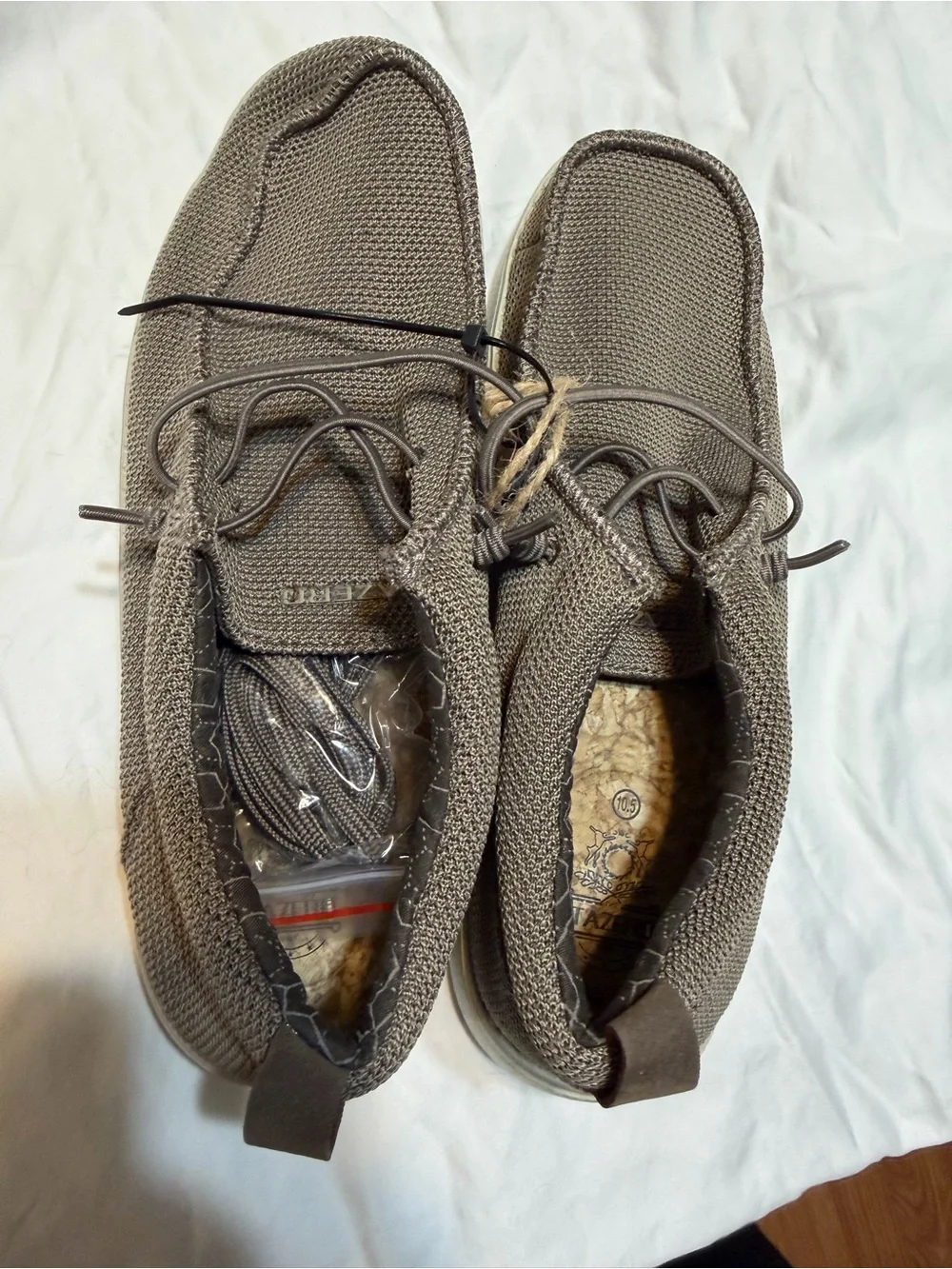 tazero Brown Knit Casual Loafers Comfort Shoes Men’s 10.5 NWT